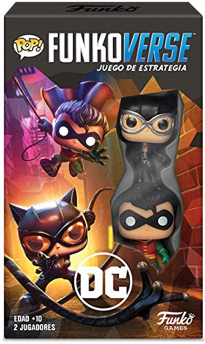 Funko Games Funkoverse, DC, 101 2Pack, Spanish Version, Catwoman And Robin, 3'' (7.6 Cm) POP!