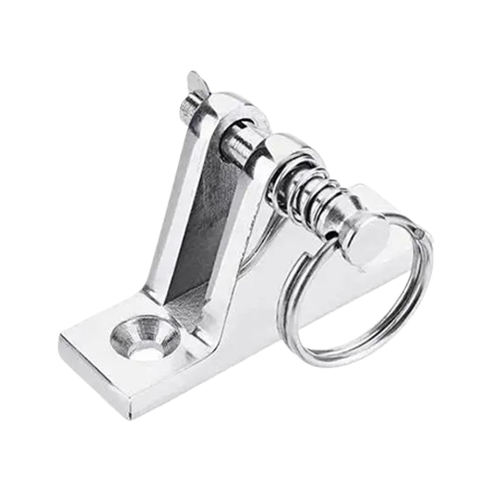 Eireneper Onecolor 316 Stainless Steel Boat Bimini Fitting 90° Deck Hinge With Quick Release Pin And Ring Compatible With Marine Hardware