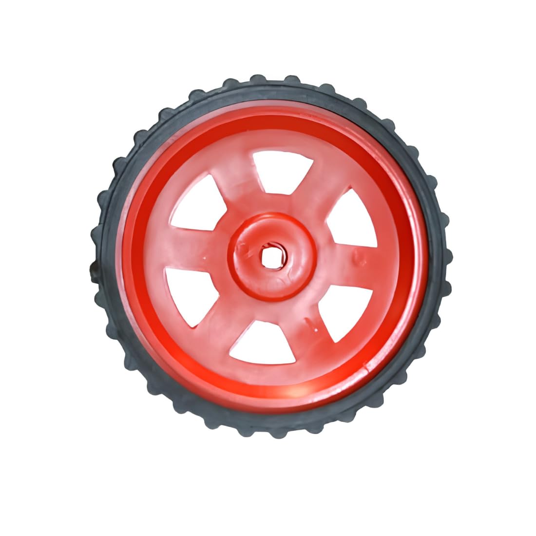 Robocraze Red BO Motor Wheel | Plastic Wheels for BO Motors, Robotics, Arduino, STEM, DIY Robot Cars & Science Projects (Pack of 2) 2