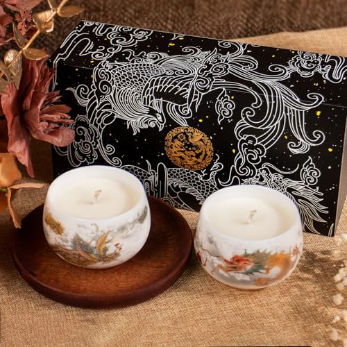 KONNI-Christmas-Gifts-Candles-for-Women-Men-2PCS-53-Oz-Wisteria-Scent-Ceramic-Jar-Candles-Home-Scented-60-Hours-Bruning-Time-Soy-Wax-Dragon-and-Phoenix-Aromatherapy-Candles-New-Year-Decoration KONNI Christmas Gifts Candles for Women Men 2PCS 53 Oz Wisteria Scent Ceramic Jar Candles Home Scented 60 Hours Bruning Time Soy Wax Dragon and Phoenix Aromatherapy Candles New Year Decoration