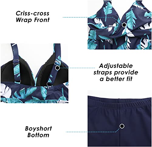 Adigaber Traje De Baño Mujer Bañador de 2 Piezas Conjuntos Top Floral Braga Tankinis Swimsuit Playa Push up Swimsuit Swimwear Beachwear