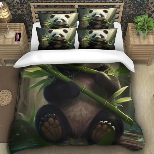 Housse de couette panda 3D en microfibre premium ultra résistante - 5