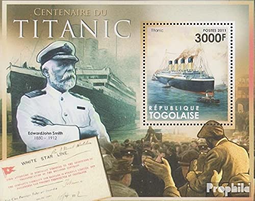 Togo Block658 (complète.Edition.) Neuf avec Gomme Originale ** MNH 2011 Titanic (Timbres pour Les collectionneurs) Navigation/navires