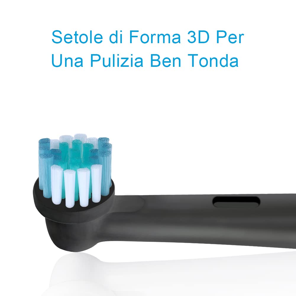 Testine Spazzolino Elettrico Compatibile Con OralB Spazzolini Elettrici Ricaricabile – Testine di Ricambio Adatto Cross Action, Vitality, Sensitive, Professional Care, ecc, di HSYTEK