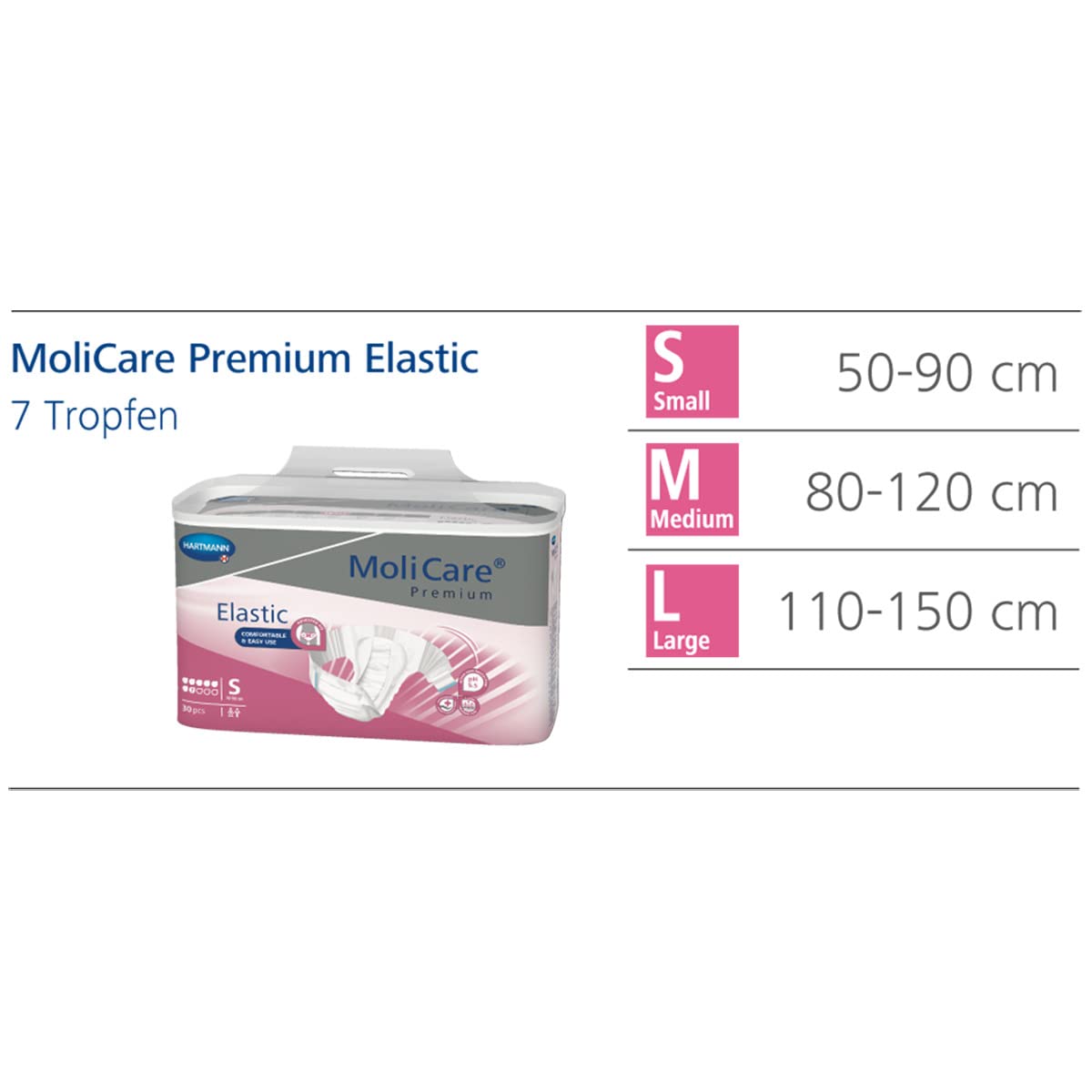 MoliCare Premium Elastic 7 Tropfen - Gr. Large - Windelhosen und Inkontinenzhosen von Paul Hartmann