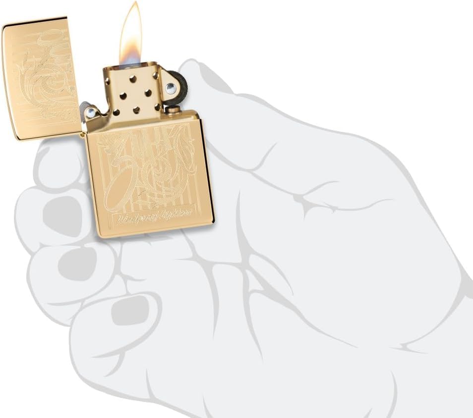 Encendedor Zippo personalizado latón pulido alto miniatura 5
