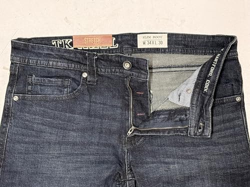 T.K. Axel Men's Straight Slim Boot Cut Stretch Denim Jeans, Relaxed Fit Boot Cut Jeans - Dark Wash (Bondi)3