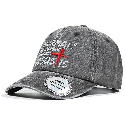 Image of Christian Hats for Men Women,Jesus Cross Hat Christian Religious Gifts for Birthday /Christmas