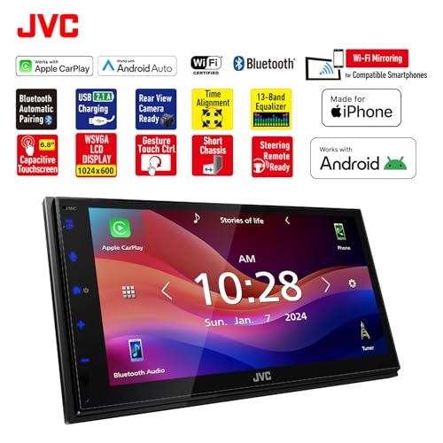 JVC KW-M690BW Radio con pantalla táctil 6.8 pulgadas miniatura 6