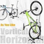 CyclingDeal Upright Bike Stand Floor - Vertical & Horizontal Bicycle Stand Bicycle Storage - Safe & Secure Bike Storage Rack - for Wheels Sizes up to 29" - Bike Rack Garage Bicycle Rack - Classic - Image 4