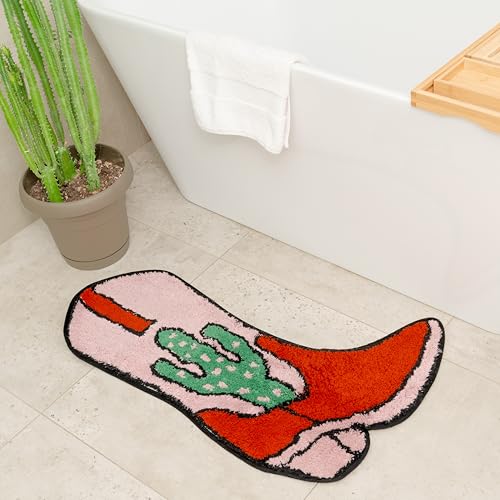 BIEN BEAU Cowboy Boot Bath Mat - Western Boot Shaped
