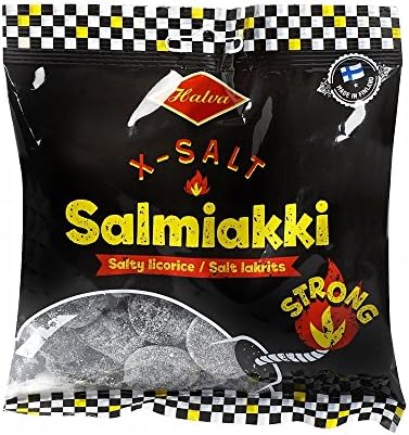 Halva X-Salt Salmiakki 120g Salty Licorice Finland (Set of Two)