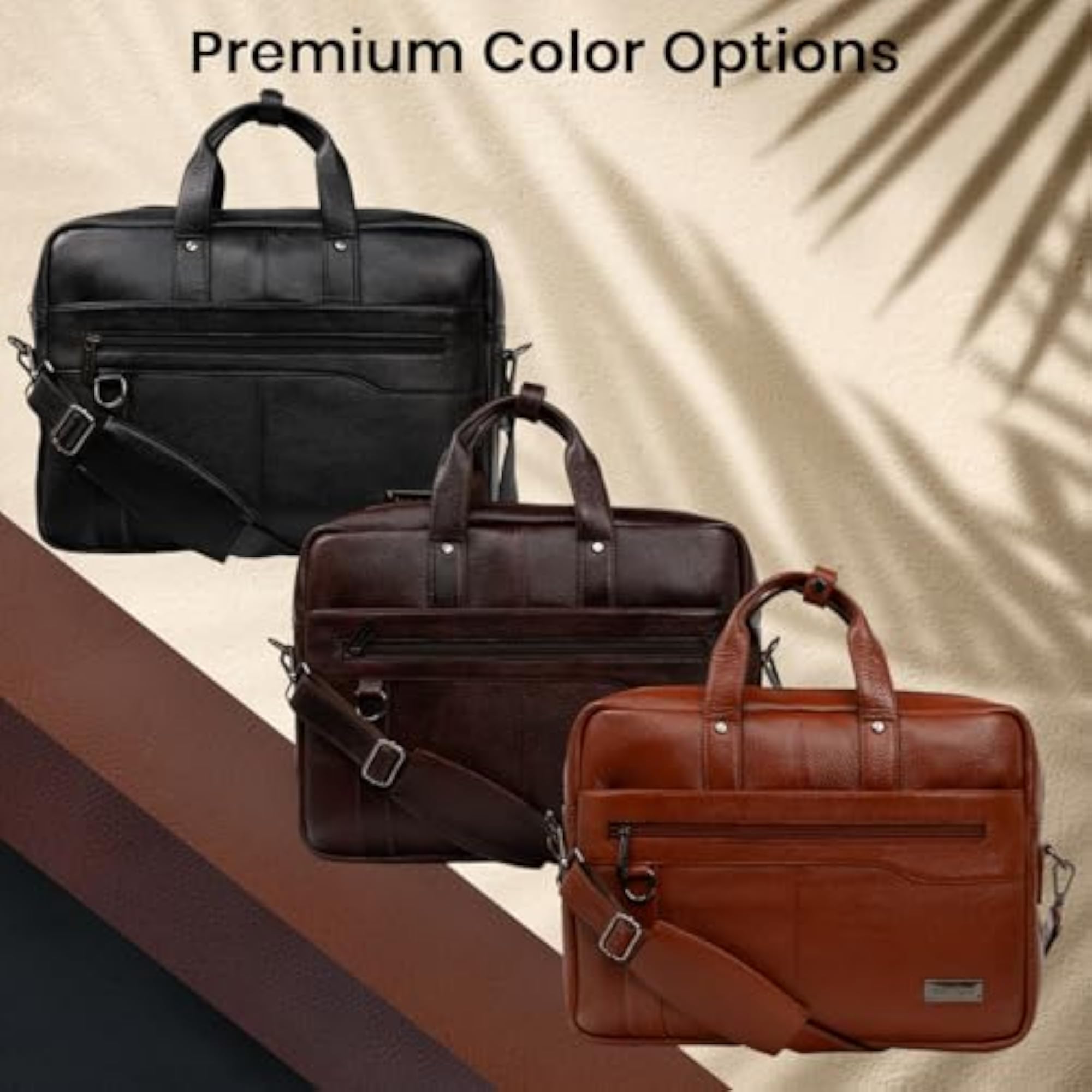 Executive Genuine Leather Office Laptop Bag for Men