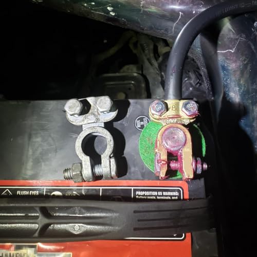 image for Ampper Brass Battery Terminals Connectors Clamps, Top Post Battery Ter