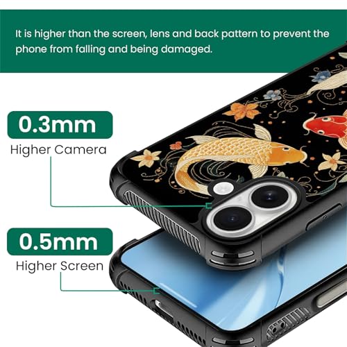 Coque rigide iPhone 17 compatible Magsafe antichoc motif floral poisson - 6