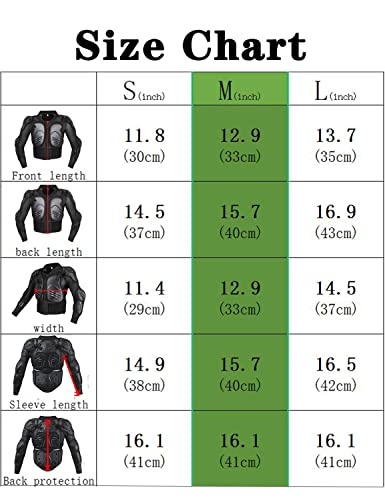 KANVIKAM Motorcycle Full Body Armor Protector for Kids, Dirt Bike Protective Jacket (Black, Medium) - Thumbnail 5
