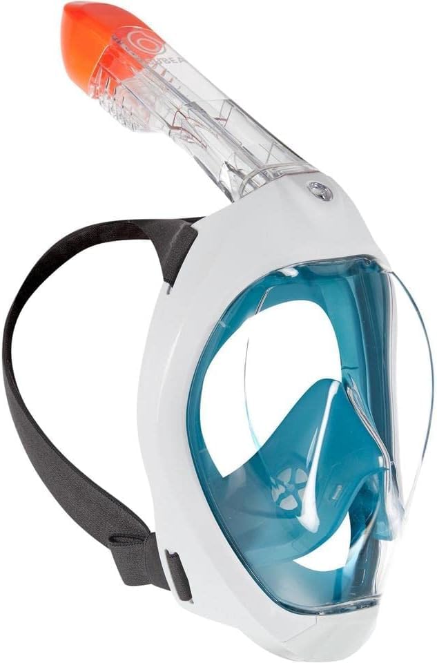 SUBEA Easybreath 500 Full Face Snorkel Mask (2024 Version) with Dry-top Release, Panoramic 180º View, Anti-Fog. Includes a Large Microfiber Micro Clean Cloth 6.6" x 5,7"
