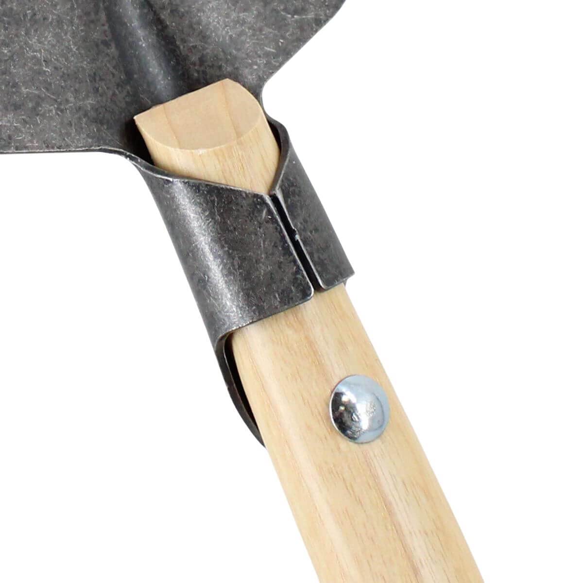 D&O - Staudenspaten aus Borstahl Beetspaten & Blumenkelle mit T-Stiel 53cm | Geschmiedeter Gartenspaten mit Eschenstiel zum Ausstechen von Wurzeln und Pflanzen in dichten Beeten, Blatt angeschliffen