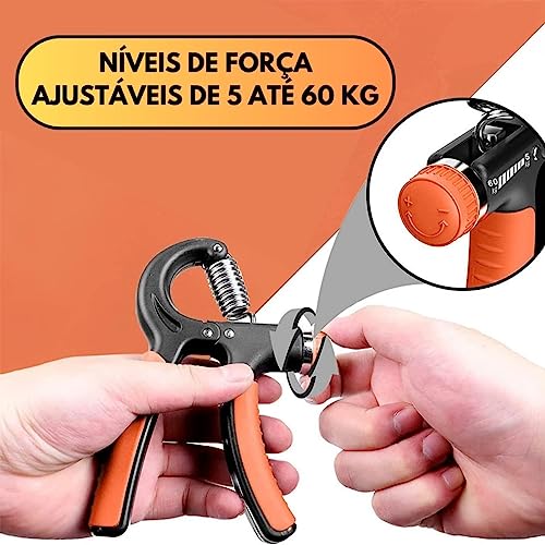 Hand Grip Mola De Fisioterapia Ajustável De 5 Até 60 Quilos Alicate De Exercícios Dedos Pulso Antebr