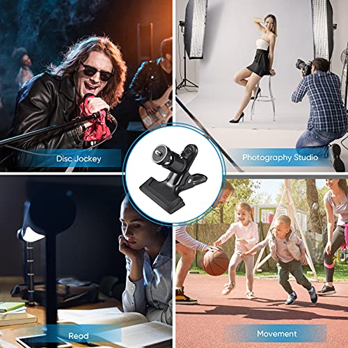 2 Stück Kamera Blitz Halterung 360 Grad Kamera Klammer Halter Ständer Stativschelle Montage Klemmstativ Blitzschiene mit… – Bild 5