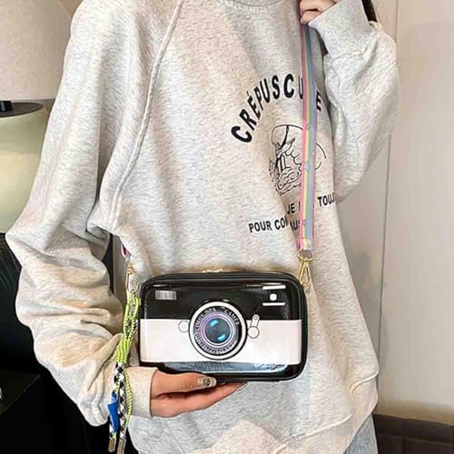 Women's Cute Camera Shaped Shoulder Bag, Novelty Stylish Casual Retro Crossbody Purse, Vintage Cartoon Box Clutch Handbag3
