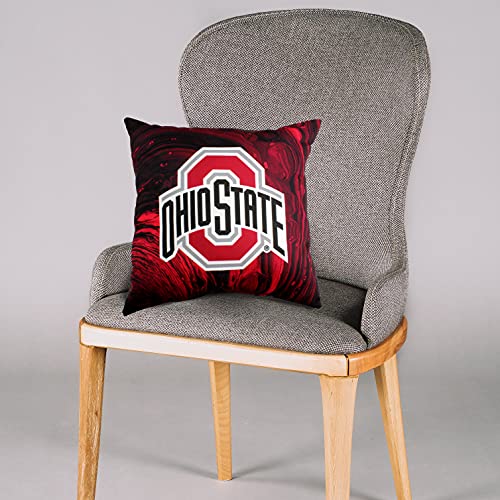 Image of Ohio State Buckeyes 2 Sided Color Swept Decorative Pillow, 16 inch, Made in The USA
