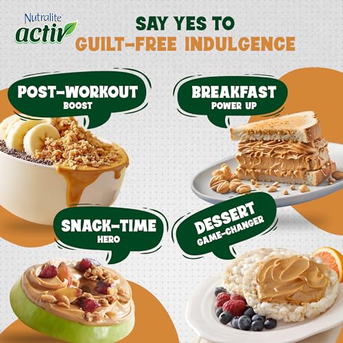 Image of Nutralite Activ Peanut Butter Natural Crunchy | 1kg Jar | 26g Protein per 100g | High Dietary Fibre | No Added Sugar & Salt | Zero Trans-Fat | No Gluten | No Hydrogenated Oil | No Preservatives