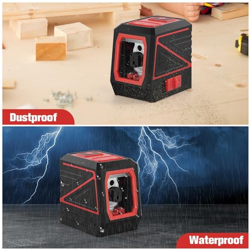 Image of Laser Level with Tripod, 100 feet Green Cross Line Self Rotary Leveling Laser Level, Vertical and Horizontal Line, Rotatable 360 Degree, Manual Self leveling and Pulse Mode,IP54 Waterproof & Battery