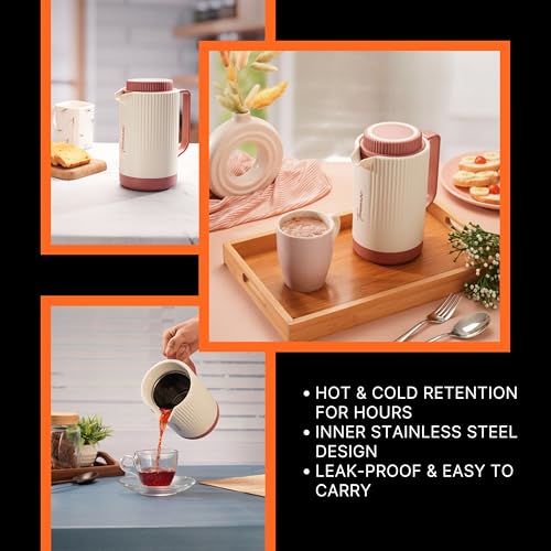 Image of Trueware Amaze ISI Certified Inner Steel Thermoware 750 ML Hot & Cold Flask Jug, BPA Free, Leak Proof, Ideal for Tea, Coffee, Water, Hot and Cold Beverages