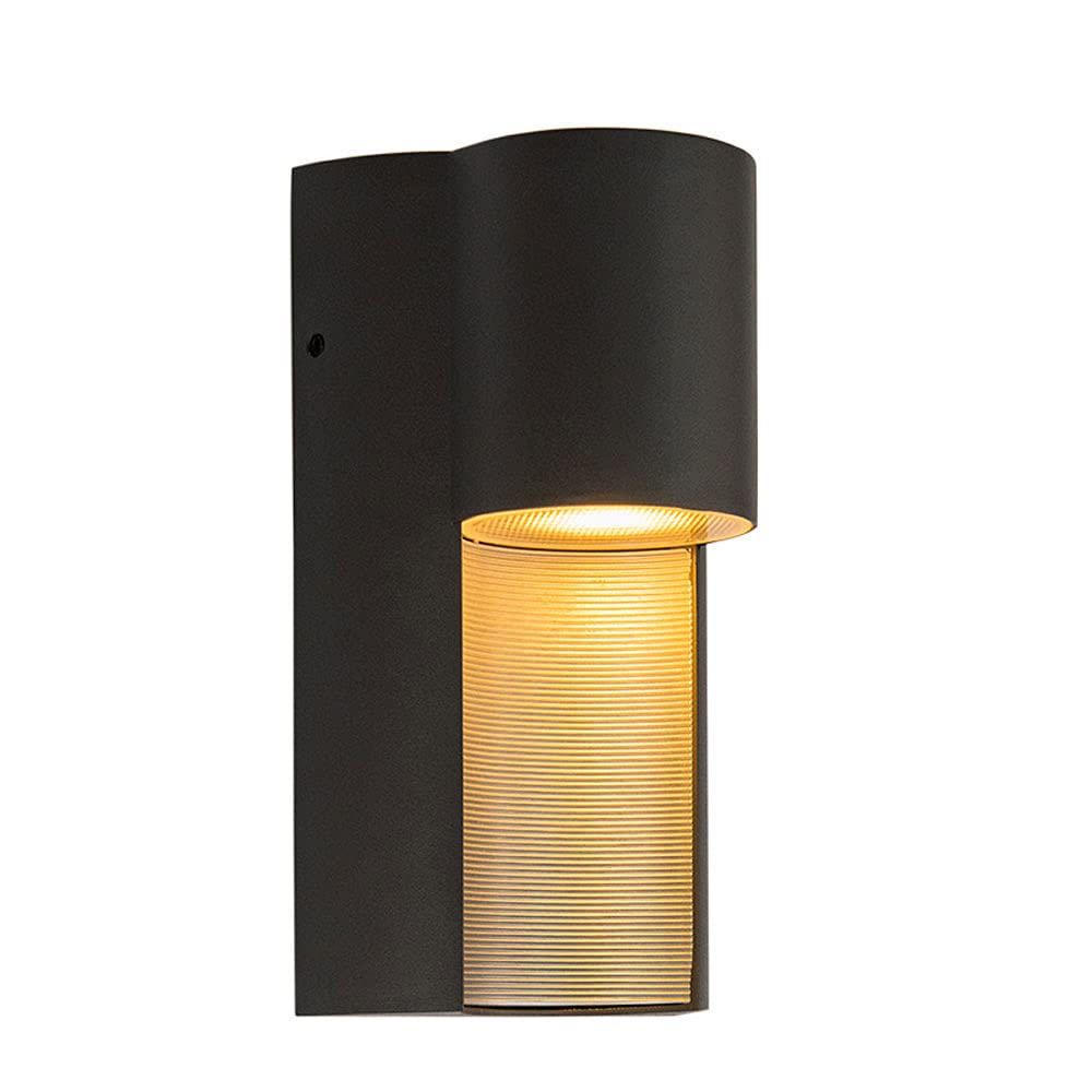 SXSCARKX Outdoor Heatstroke Villa Wall Lantern Black Cylindrical Simple Mount Light LED 3000K Design Lamp IP54 Waterproof and Rainproof Exterior Sconce