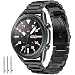 Ticwatch Pro & Gear S3 Bands, Olytop 22mm Quick Release Stainless Steel Metal Bands Replacement Strap Bracelet for Ticwatch Pro & Samsung Gear S3 Frontier/Classic & Smartwatch (Metal Black)