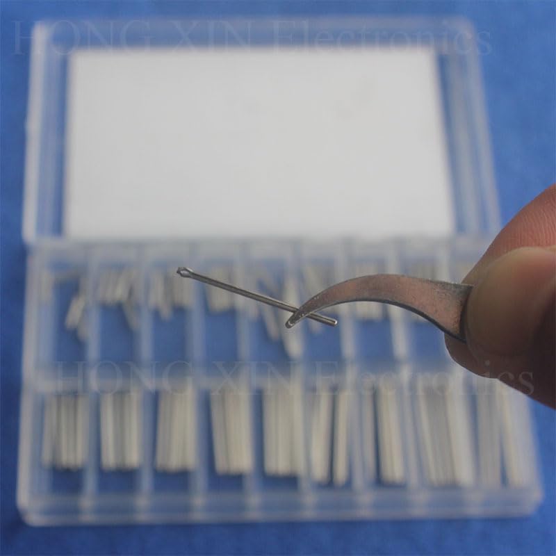 Omons 90Pcs 8-25mm Watch Bands Strap Silver Spring/Watch Band Link Cotter P 0.8/1.0mm Diameter in a Plastic Box Tweezers - (Specification: 0.8MM)3