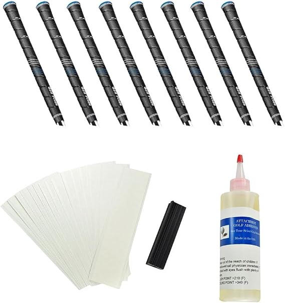 Golf Pride CP2 Wrap Standard Golf Golf Grips (8pcs + Golf Grip Kit) Black