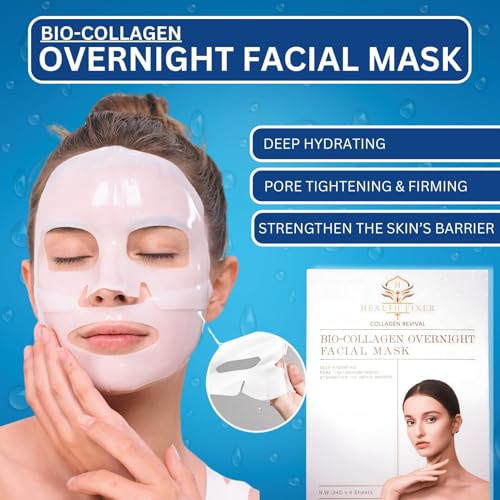 HEALTH FIXER Deep Collagen Overnight mask 34gx4ea | Real Collagen 2,160,000PPB for Elasticity | TikTok Trend Items | Original Hydrating Collagen Face Mask | Korean Skin Care - Image 3