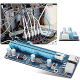 VBESTLIFE Mini PCI-E do PCI Express16x 6 Pin Extender Riser Adapter z kablem zasilającym SATA do laptopa wyodrębnianie zewnętrznych kart graficznych