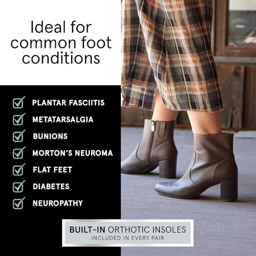 ABEO Tempo Ankle Booties for Women | Fall Boots for Women | Water Resistant Leather | Built-In Orthotic Insole4