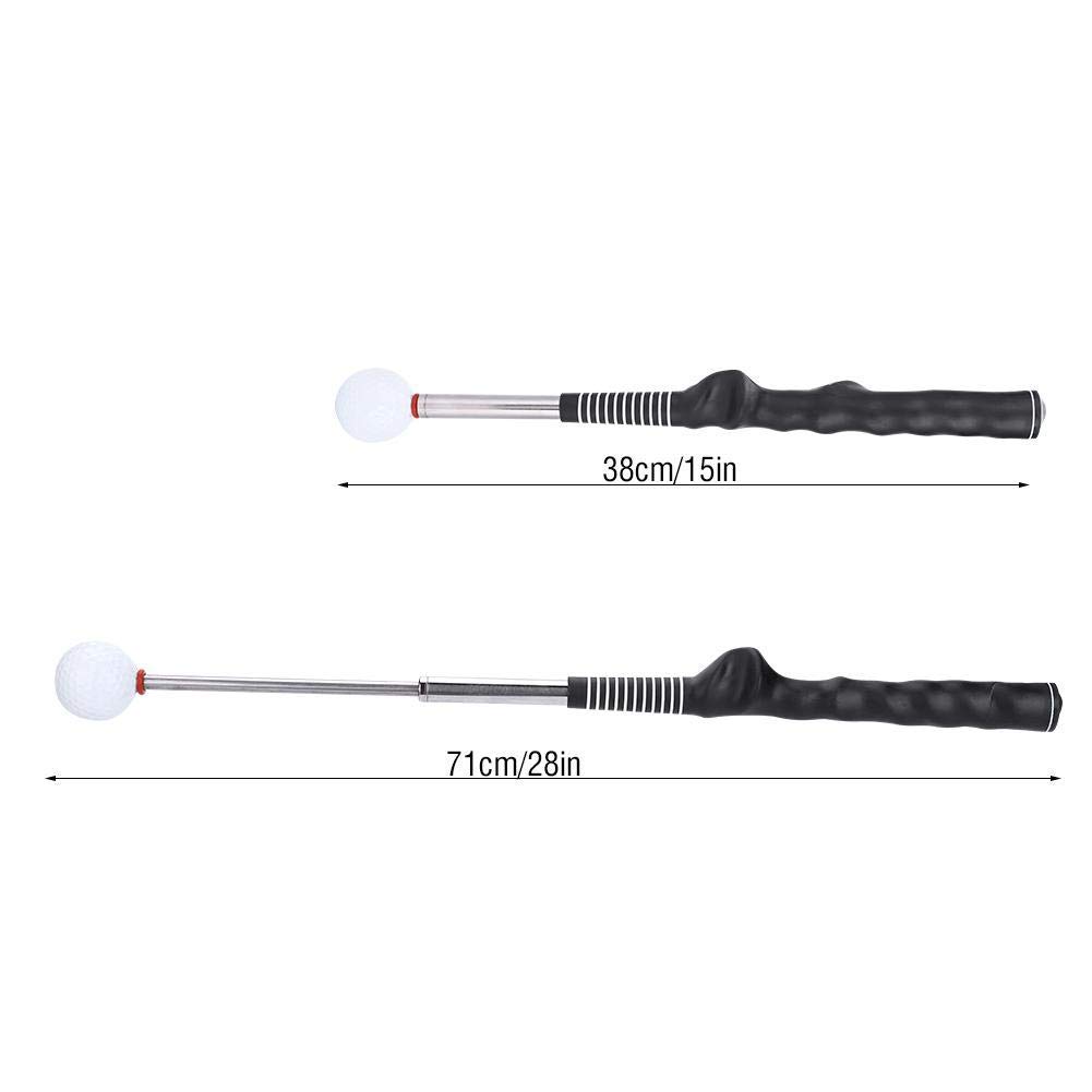 VGBEY Entrenamiento y Peso Swing de Golf, Golf Swing Grip, Metal Telescópico Golf Tempo Trainer Calentamiento Capacitación Ayuda Golf en el Campo Accesory Entrenador Swing Golf