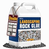 Teexpert Double Concentrated Rock Glue: 1 Gallon Stone Glue for Landscaping Fast-Dry Gravel Binder...