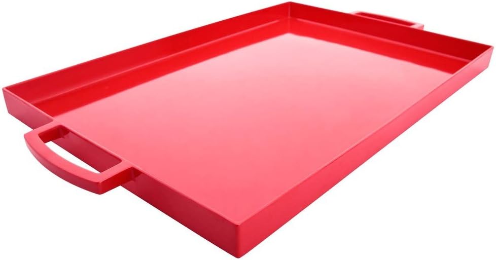 Zak Designs 19.5in x 11.5in Large MeeMe Serving Tray, Red LT