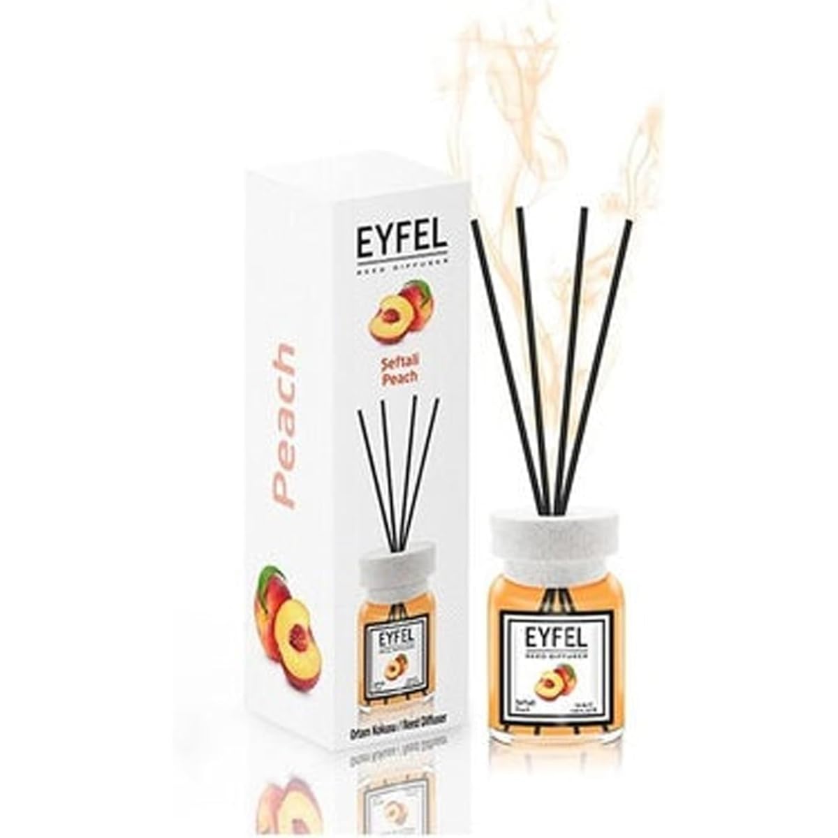 Enhance Your Home Ambiance with Eyfel Reed Diffusers, Explore a Variety of Fragrances including Peach, Powder, and More! Find the Perfect Room Diffuser and Home Fragrance Solution Here