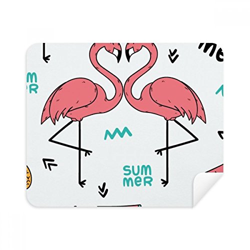 Téléphone cleaner écran lunettes en tissu microfibre motif flamingo