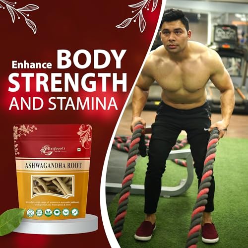 Brijbooti Pure Ashwagandha Root 100 Gm| Withania Somnifera | Pure & Natural