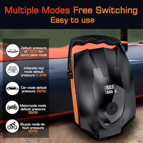 Image of 50PSI Paddle Board Pump Electric Portable, High Pressure Sup Pump - Dual Stage Inflation, Auto Shut Off and Deflate for Stand Up Paddle Board /Car /Kayak /Bicycle