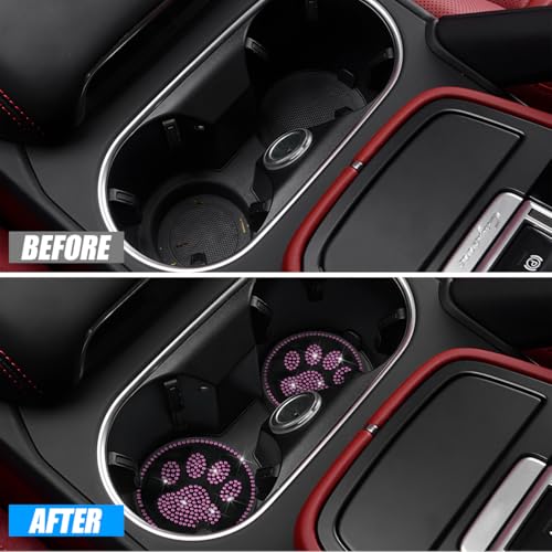 Portavasos para Auto con Diseño de Patita de Perro Rosa miniatura 6