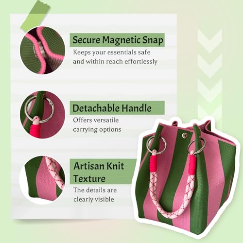 Bolso Tote para Mujer de Tejido con Asa de Crochet miniatura 5