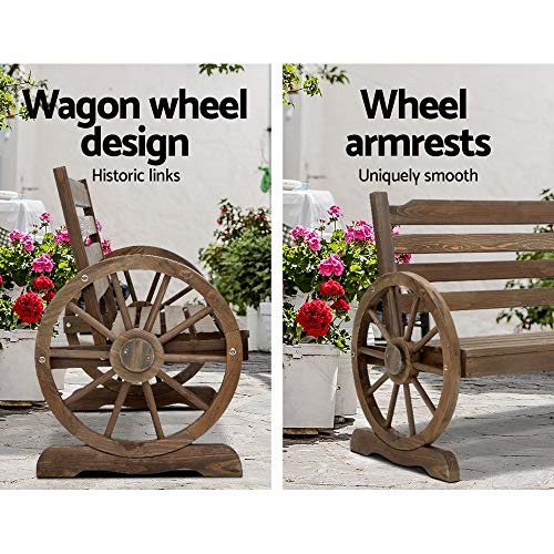 image for Gardeon Garden Bench Seat Wooden Wagon Chair Outdoor Chairs Garden Bac