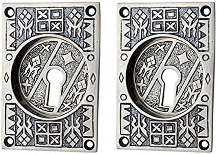 Adonai Hardware Nahath Decorative Flush Pull (Supplied as 2 Pieces per Pack) (Antique Brushed Nickel)