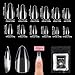 2 Pcs Nail Dotting Tools with 48 Pcs Almond Gel Nail Tips 6 In 1 Circular Nail-Art Dotting-Pen Professional Manicure Dotting Disc for Manicure Design Painting Embossing Tracing