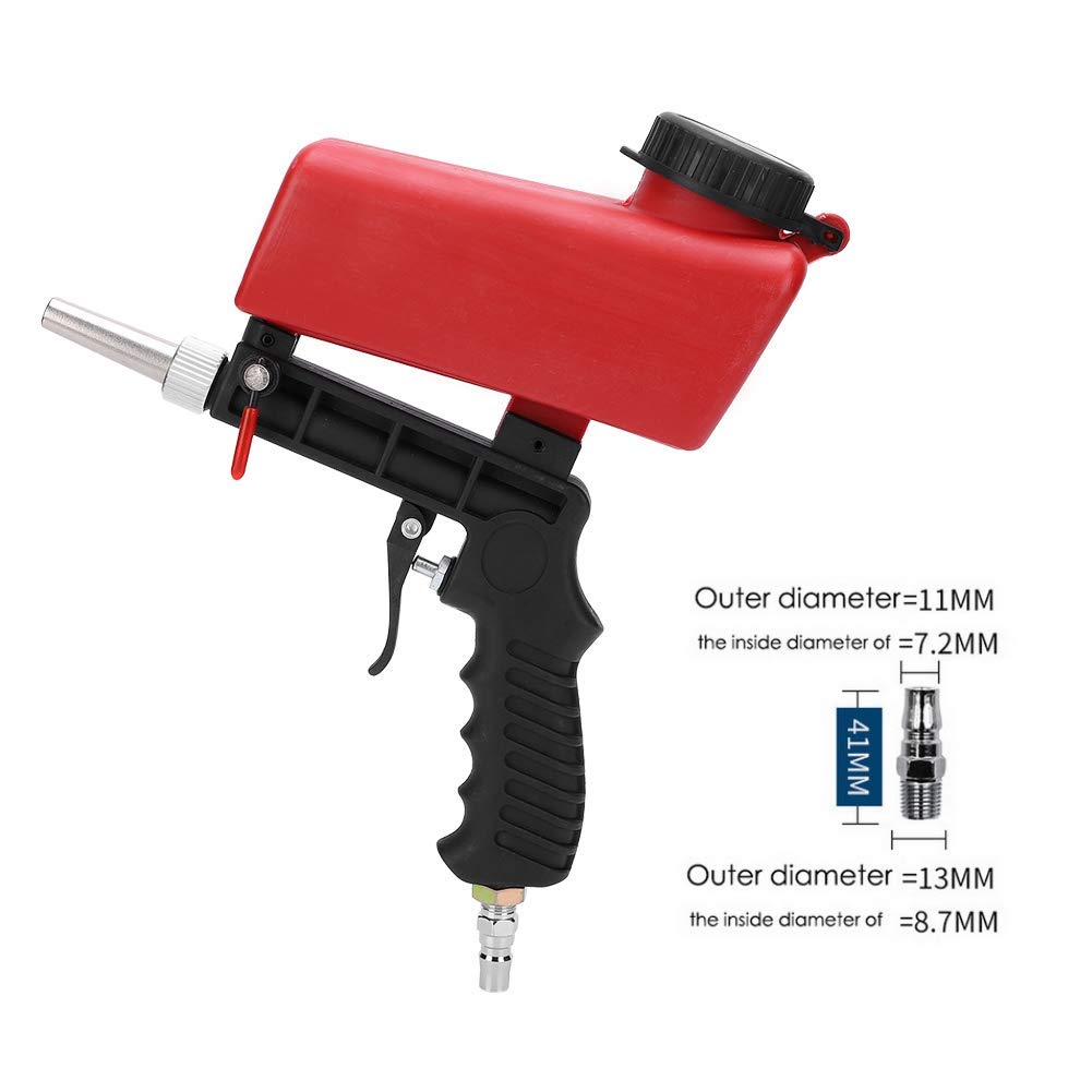 Walfront Profesional Máquina de Chorro Neumática, Pistola de Ajuste Profesional con Conector de 1/4 Pulgada, Capacidad del Tanque 700 ml