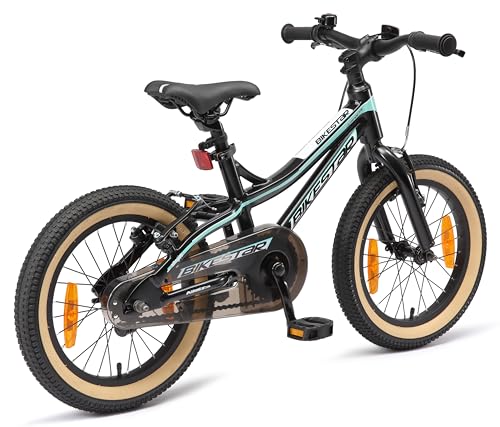 Miniatura 4 de Bikestar Bicicleta Infantil Aluminio Para Niños Y Niñas A Partir De 4 Años Bici 16 Pulgadas Con Freno En V 16 Bici De Montaña Negro Azul